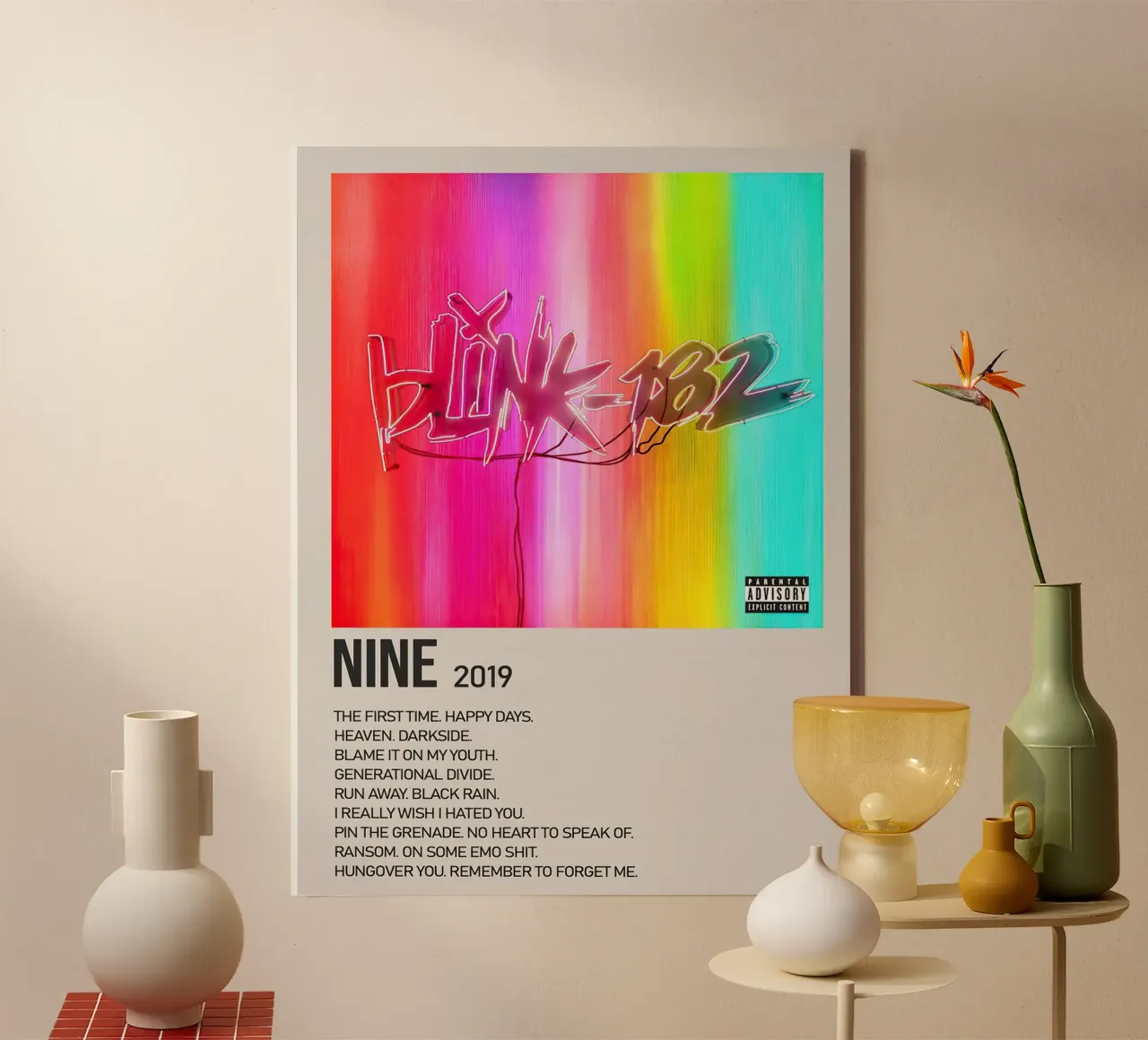 Blink 182 Nine tela da Raptor Metafora