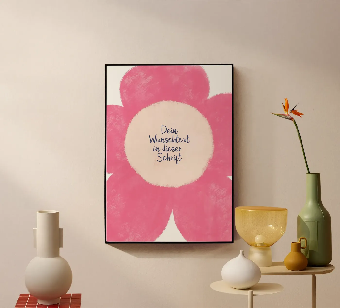 Wunschtext Blume Acryl-Glas von BAINAI