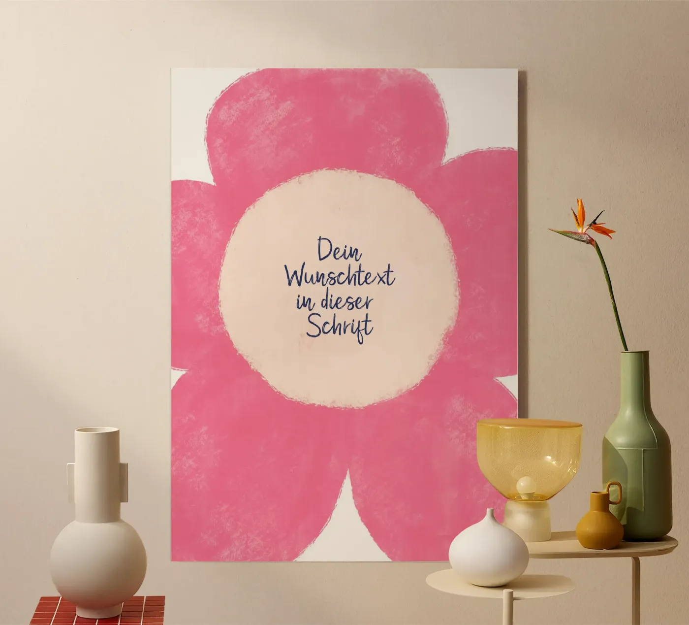 Wunschtext Blume Acryl-Glas von BAINAI