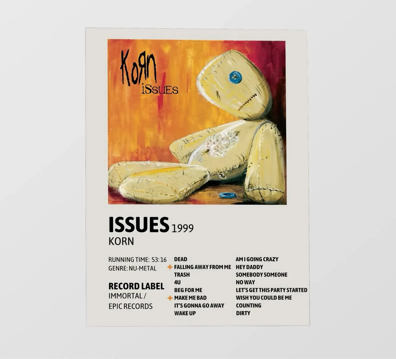 Korn Issues pellicola backlit da Roronoa7