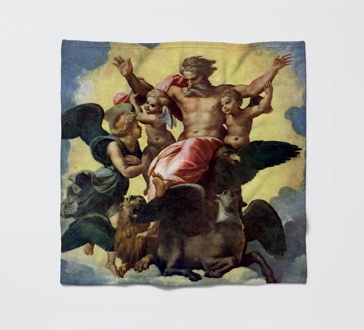 Raffaello - Visione di Ezechiele 1518 | Alto Rinascimento religioso coperta in pile da DreamPrints