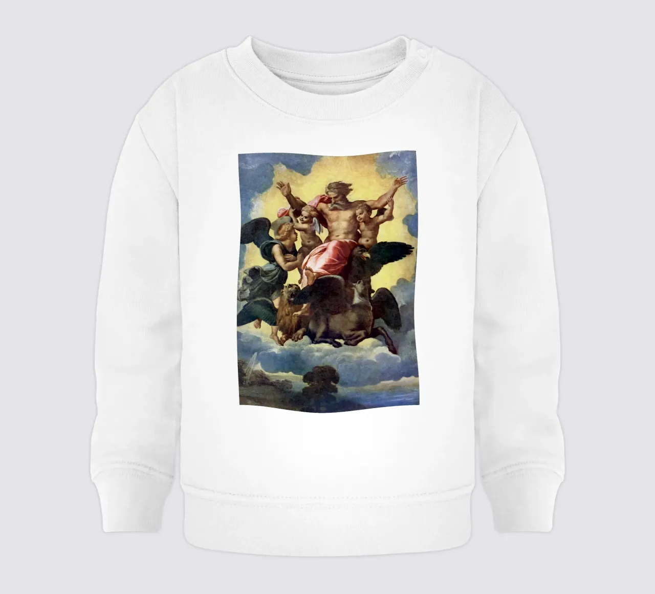 Raffaello - Visione di Ezechiele 1518 | Alto Rinascimento religioso felpa neonato da DreamPrints