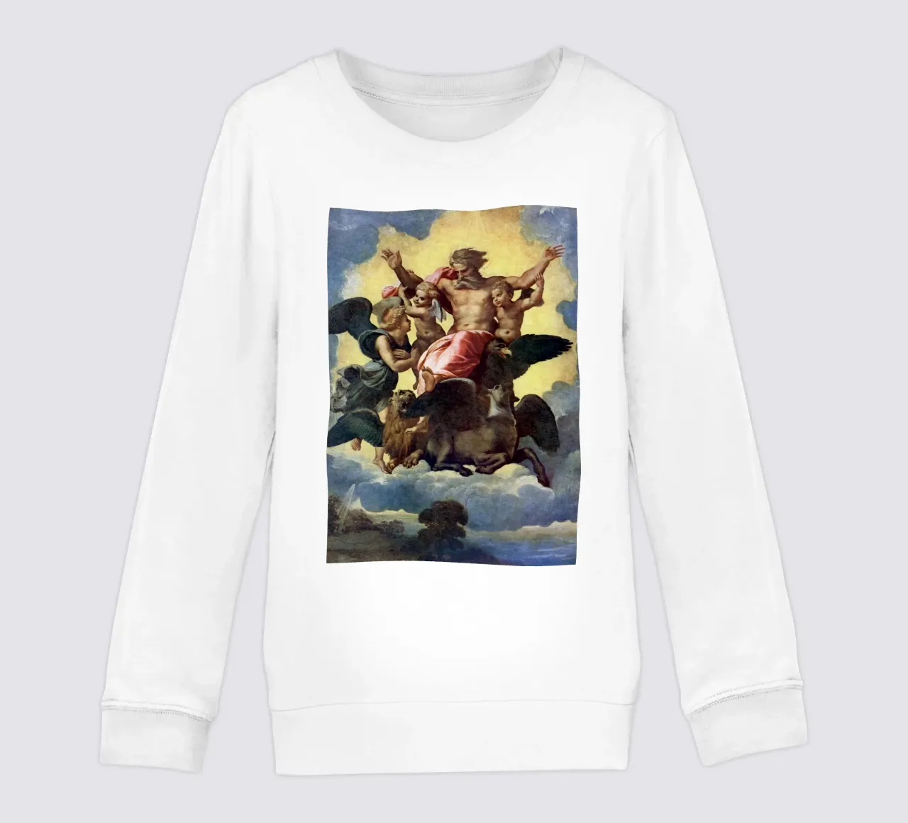 Raffaello - Visione di Ezechiele 1518 | Alto Rinascimento religioso felpa bambino da DreamPrints