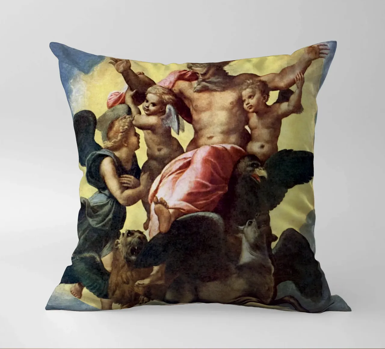 Raffaello - Visione di Ezechiele 1518 | Alto Rinascimento religioso cuscino da DreamPrints