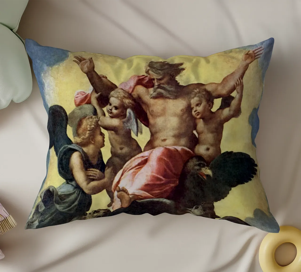 Raffaello - Visione di Ezechiele 1518 | Alto Rinascimento religioso cuscino da DreamPrints
