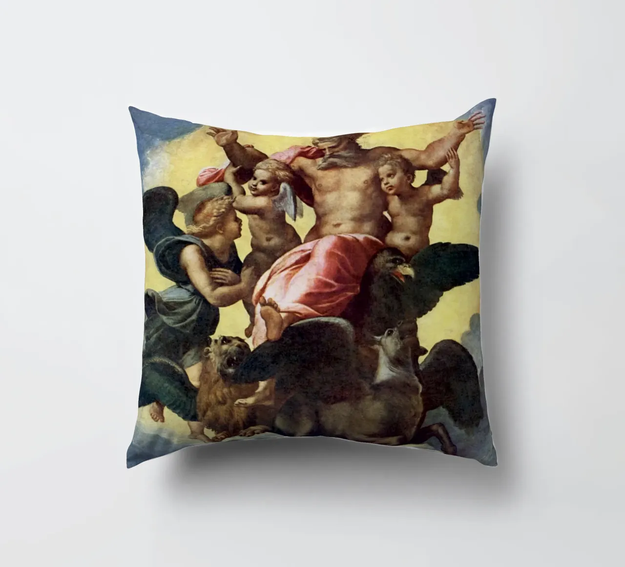 Raffaello - Visione di Ezechiele 1518 | Alto Rinascimento religioso cuscino da DreamPrints