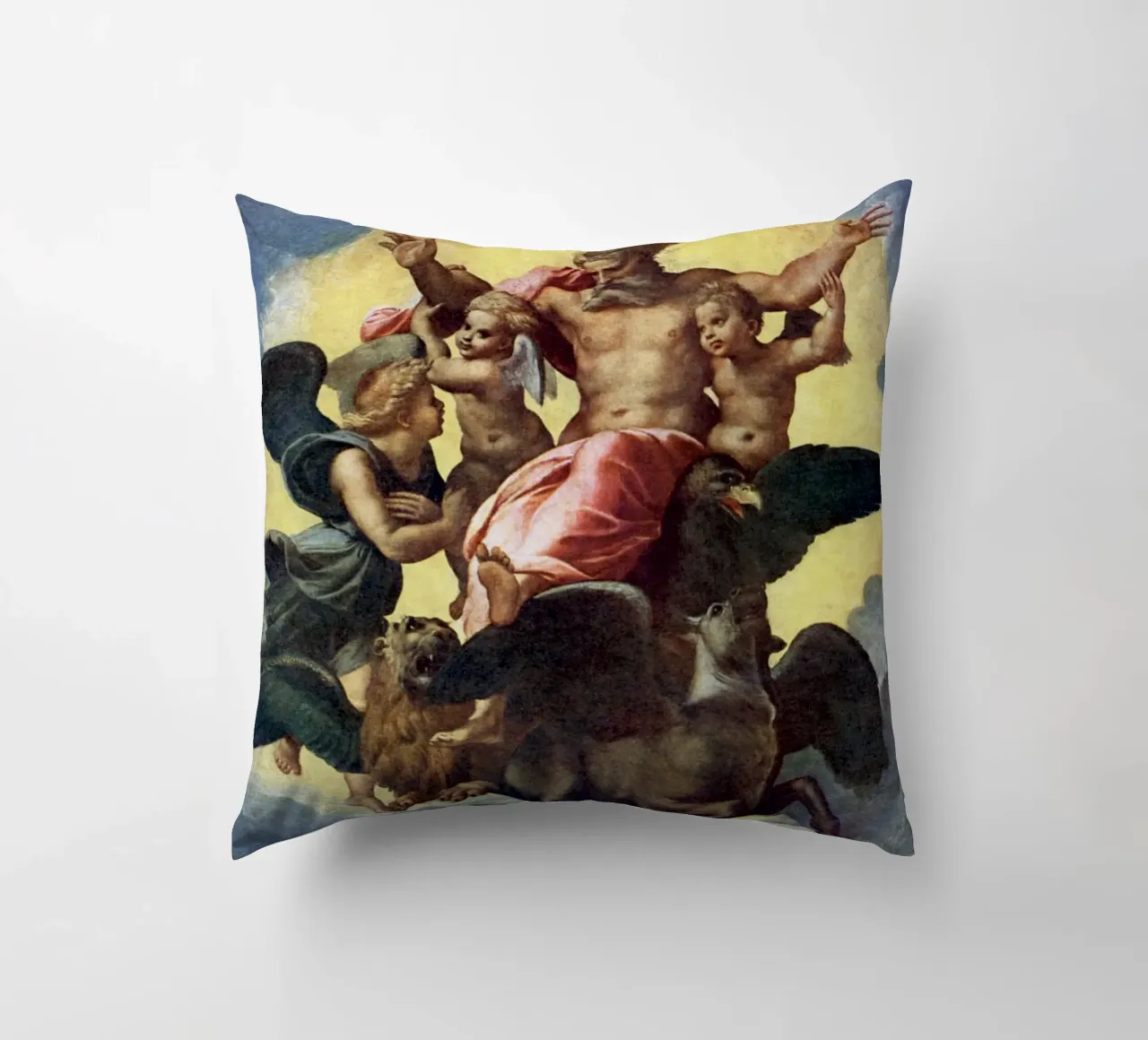 Raffaello - Visione di Ezechiele 1518 | Alto Rinascimento religioso cuscino da DreamPrints