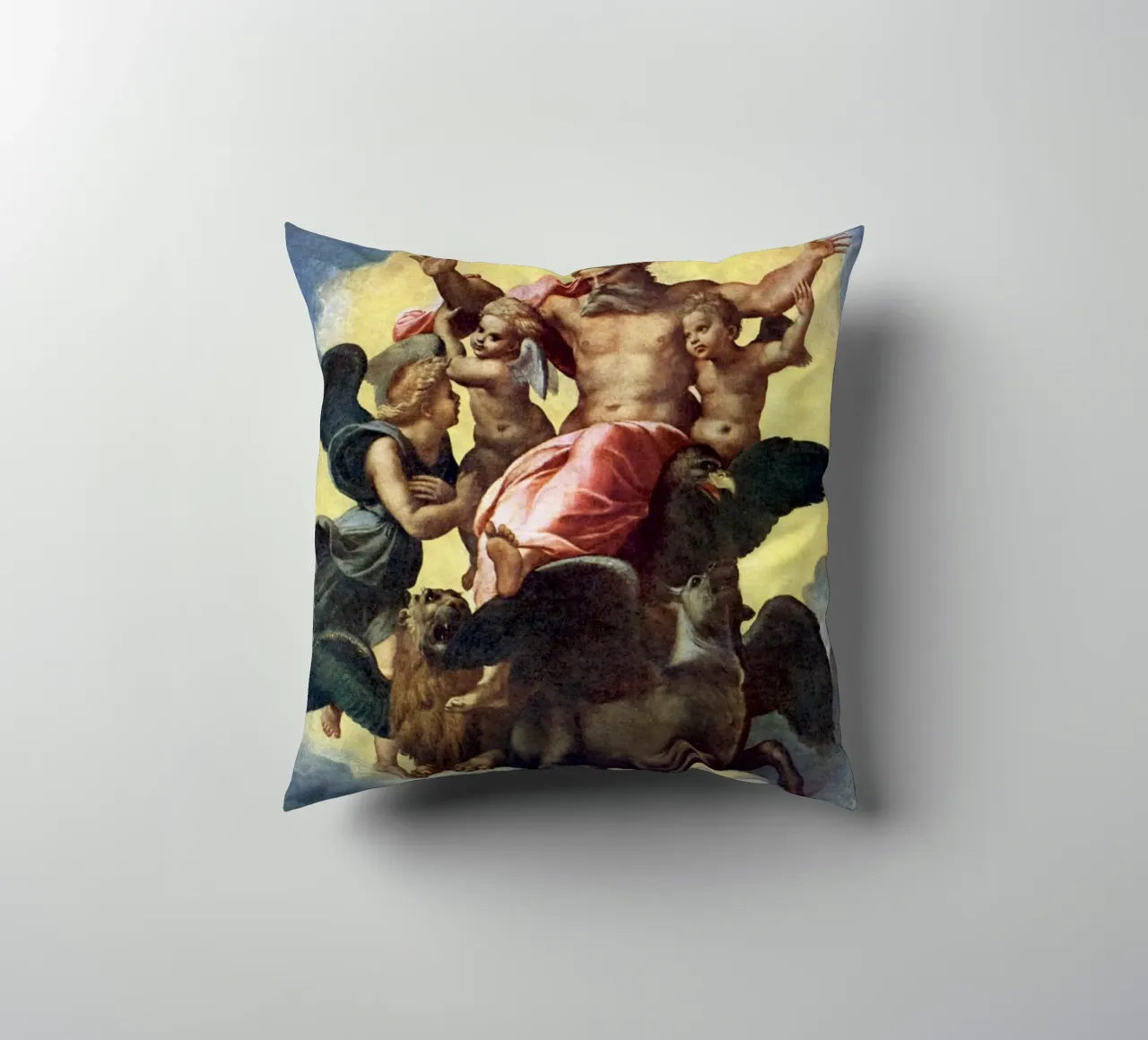 Raffaello - Visione di Ezechiele 1518 | Alto Rinascimento religioso cuscino da DreamPrints