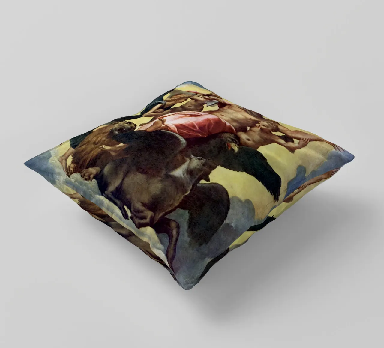 Raffaello - Visione di Ezechiele 1518 | Alto Rinascimento religioso cuscino da DreamPrints