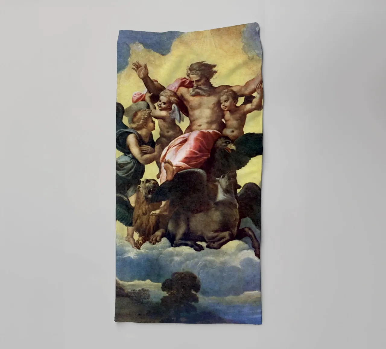 Raffaello - Visione di Ezechiele 1518 | Alto Rinascimento religioso asciugamano da bagno da DreamPrints