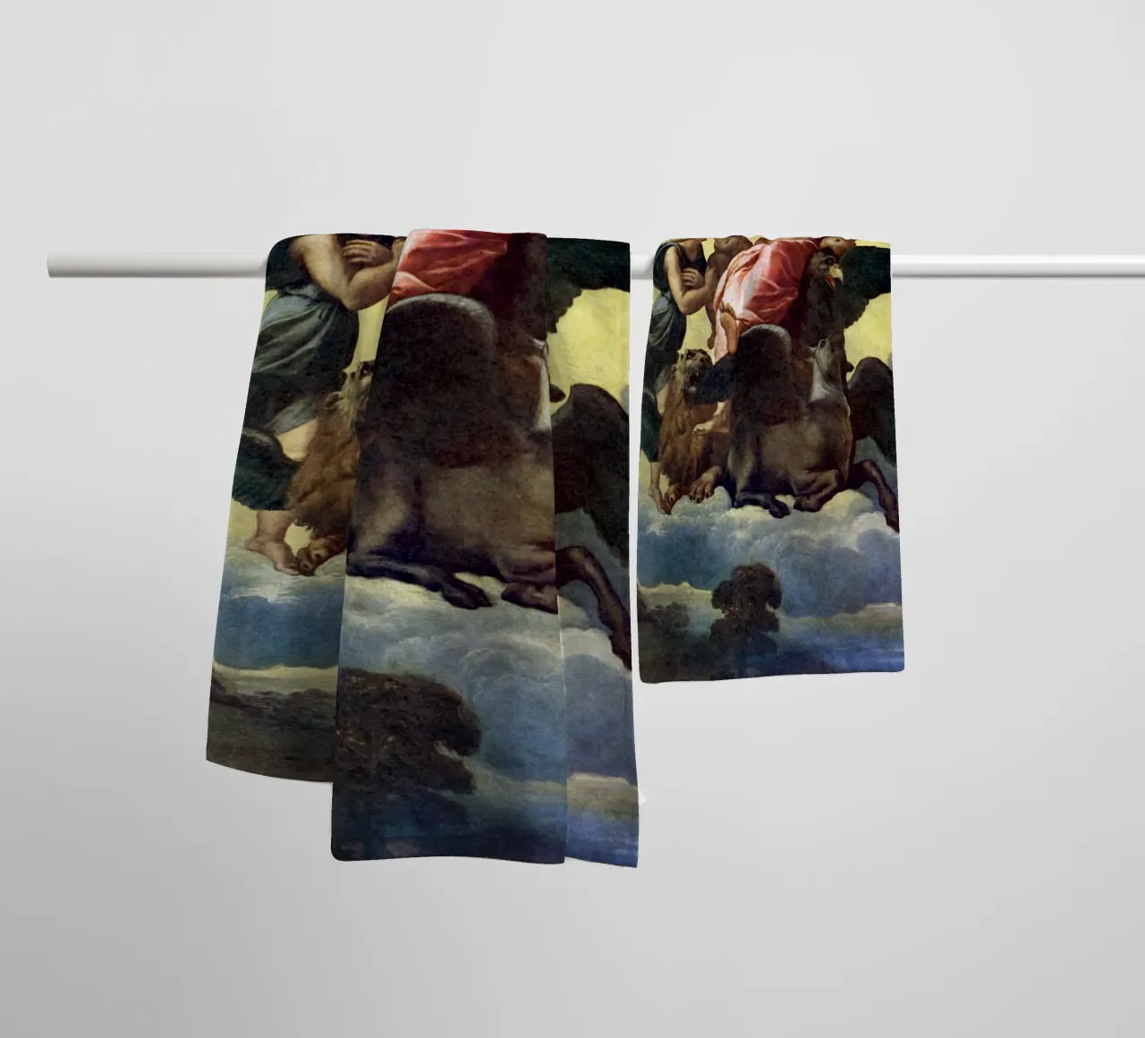 Raffaello - Visione di Ezechiele 1518 | Alto Rinascimento religioso asciugamano da bagno da DreamPrints