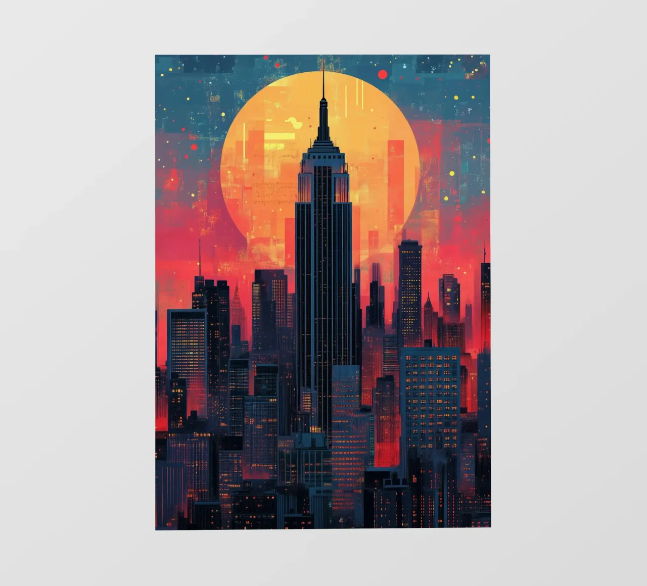 Acquerello di New York pellicola backlit da Justyna Jaszke JBJart