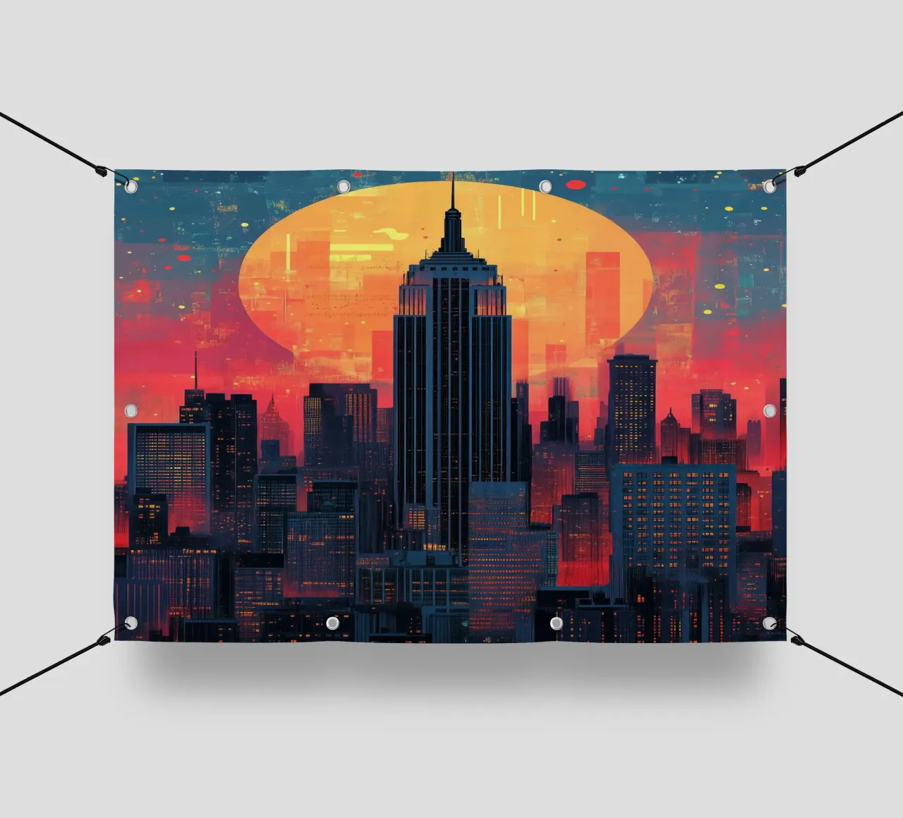 Acquerello di New York telo in pvc da Justyna Jaszke JBJart