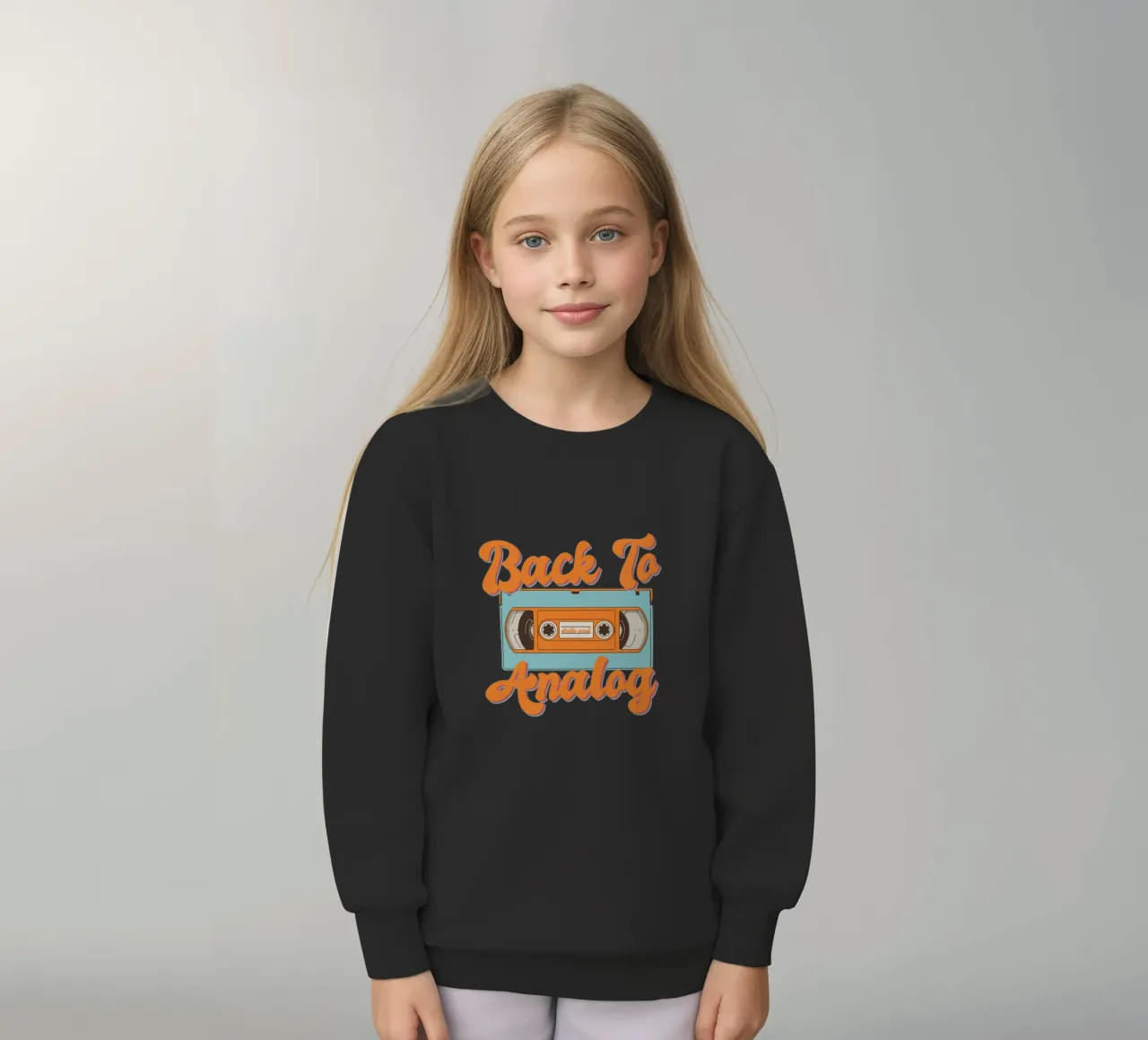 Tape Retro Kassette - Back to Analog Kinder Sweatshirt von studio scusi