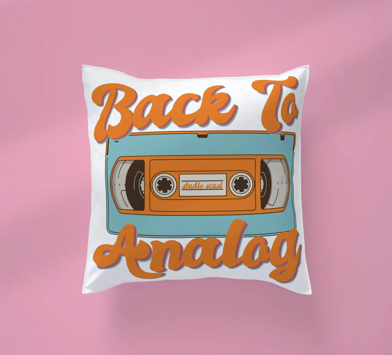 Tape Retro Kassette - Back to Analog cuscino da studio scusi