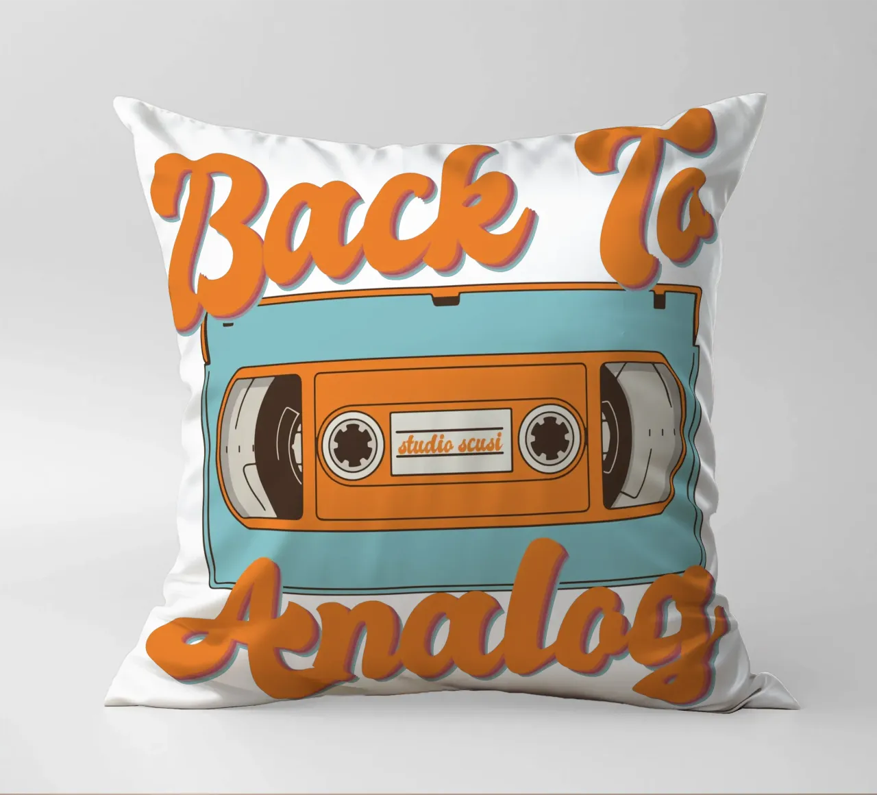 Tape Retro Kassette - Back to Analog cuscino da studio scusi