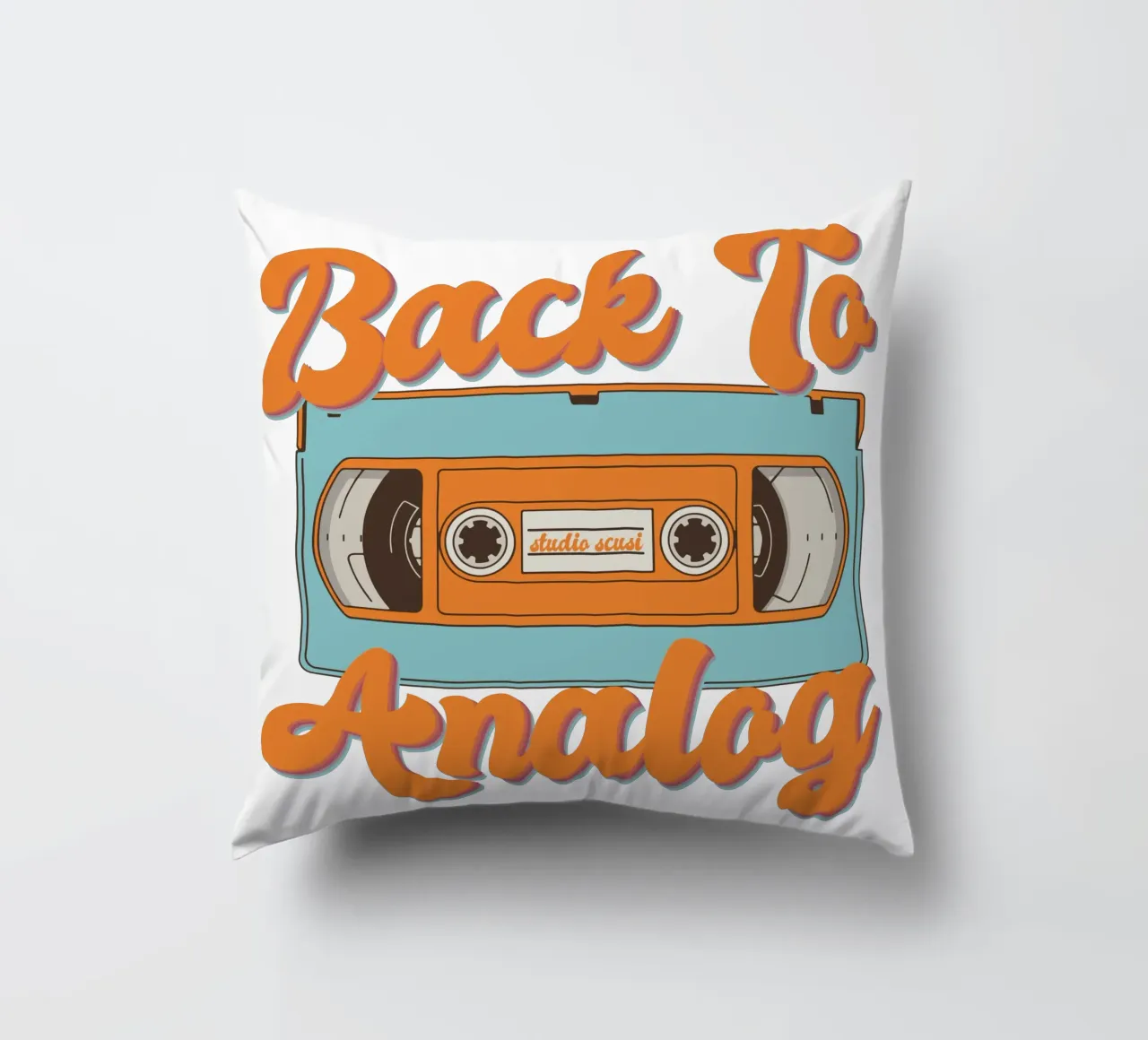 Tape Retro Kassette - Back to Analog cuscino da studio scusi
