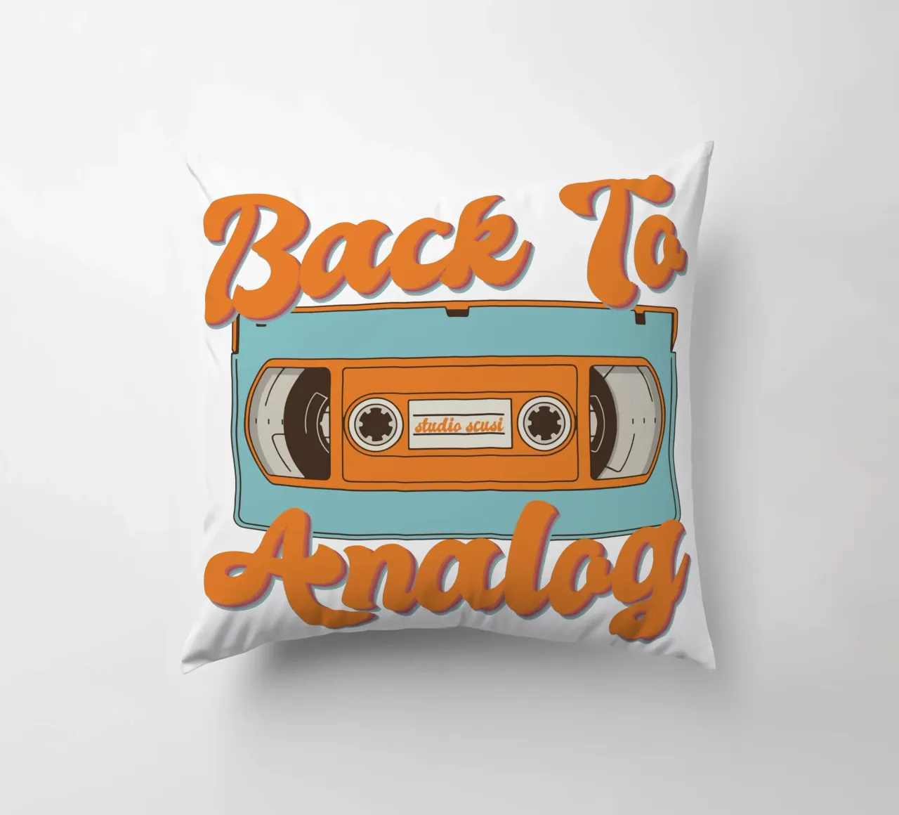 Tape Retro Kassette - Back to Analog cuscino da studio scusi