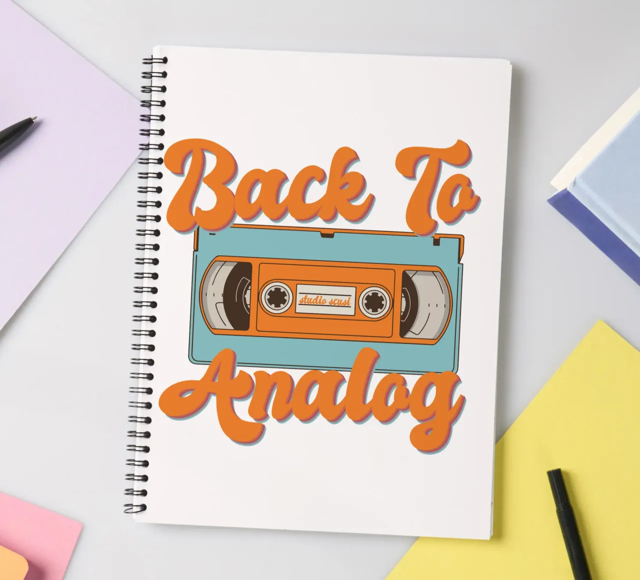 Tape Retro Kassette - Back to Analog diario ad anelli da studio scusi