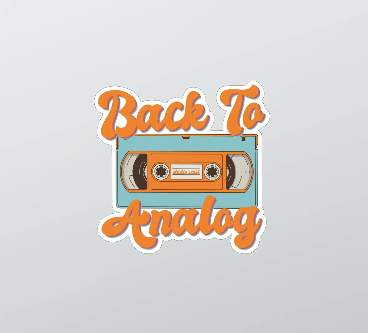 Tape Retro Kassette - Back to Analog pegatina de studio scusi
