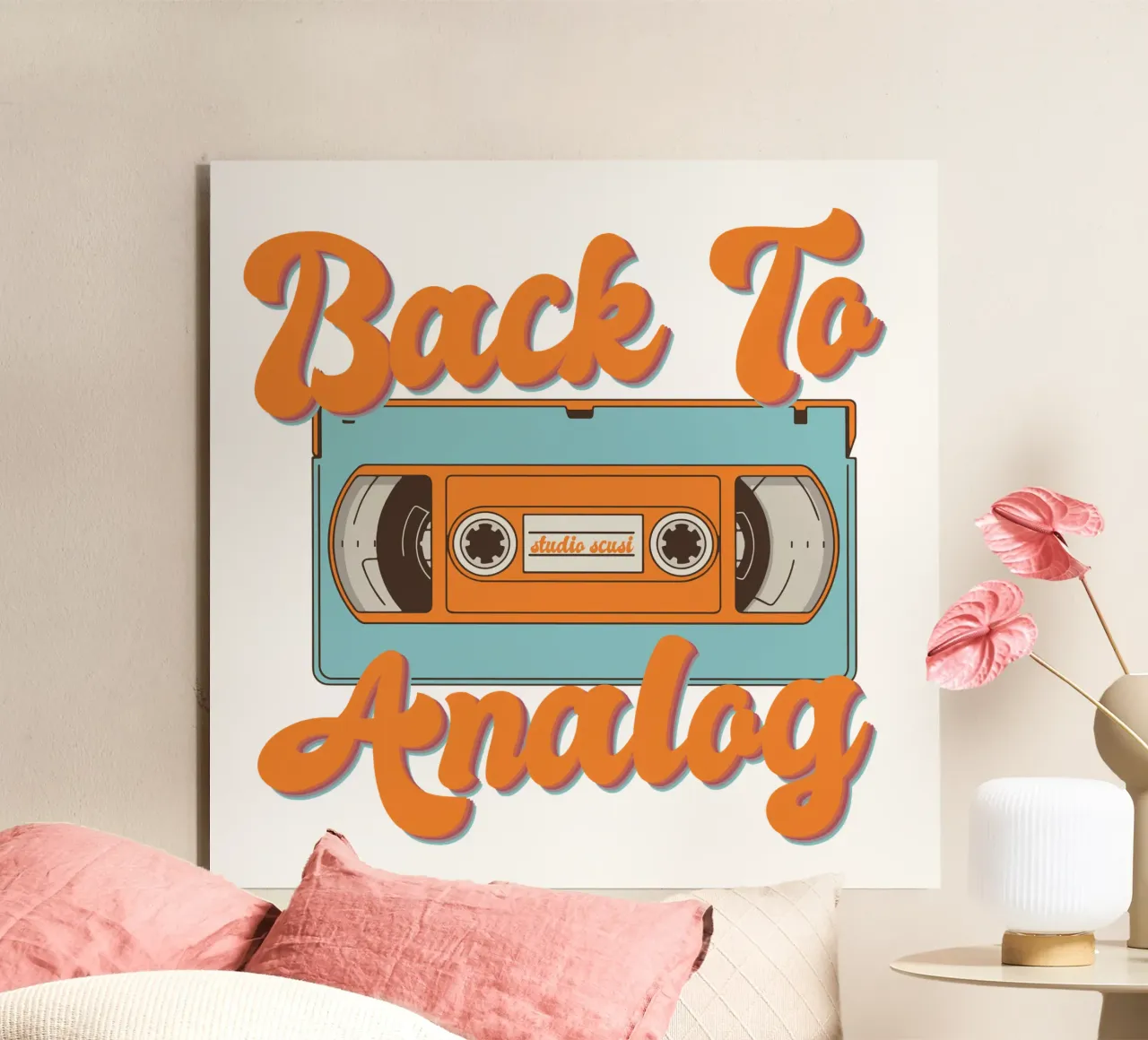 Tape Retro Kassette - Back to Analog alluminio dibond da studio scusi