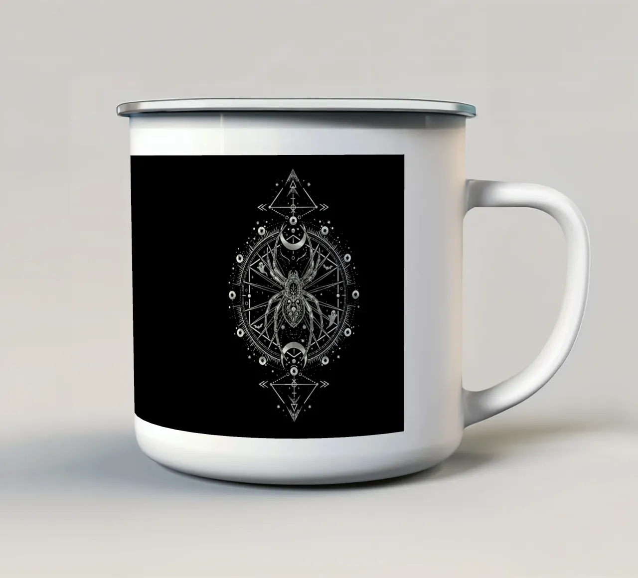 Esoterico - Mandala mistico Spider tazza in smalto da LM2KONE