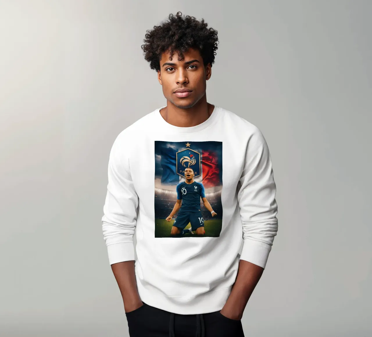 Scivolone della vittoria di Kylian Mbappe felpa da Lembayung art