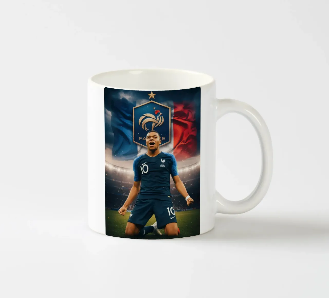 Scivolone della vittoria di Kylian Mbappe tazza in ceramica da Lembayung art