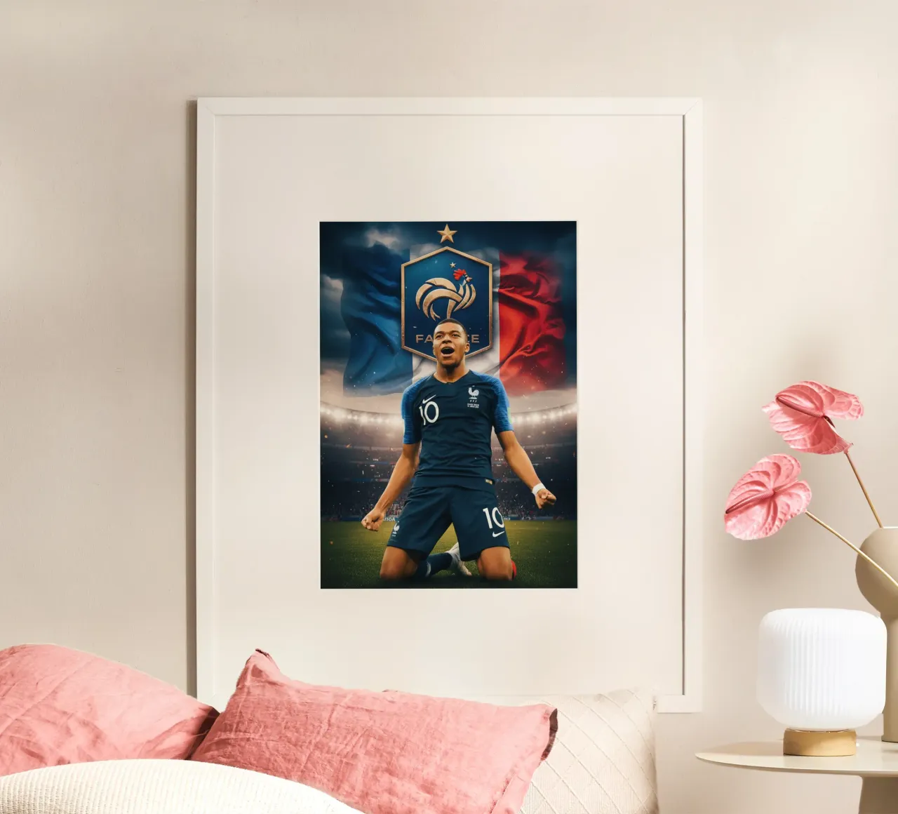 Scivolone della vittoria di Kylian Mbappe carta hahnemühle da Lembayung art