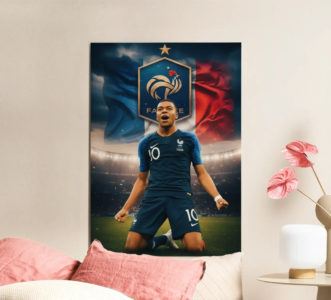 Scivolone della vittoria di Kylian Mbappe carta hahnemühle da Lembayung art