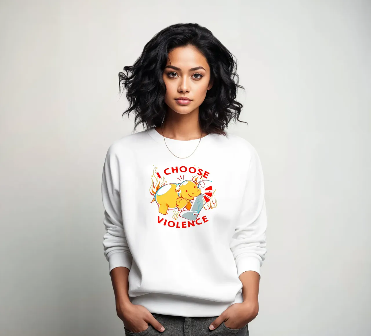Ich wähle Gewalt Moo Deng Sweatshirt von Tobe Fonseca