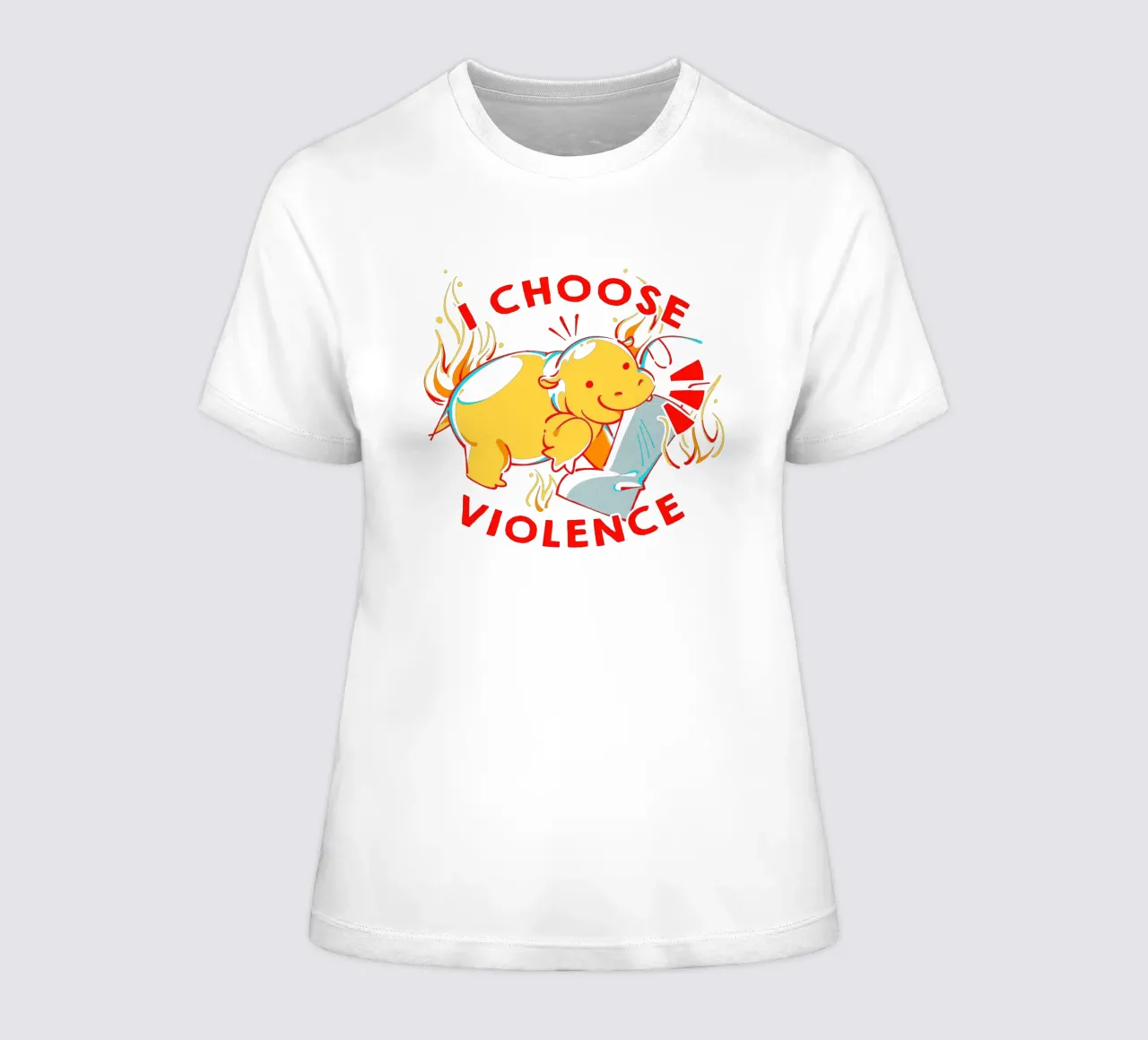 Scelgo la violenza Moo Deng t-shirt da donna da Tobe Fonseca