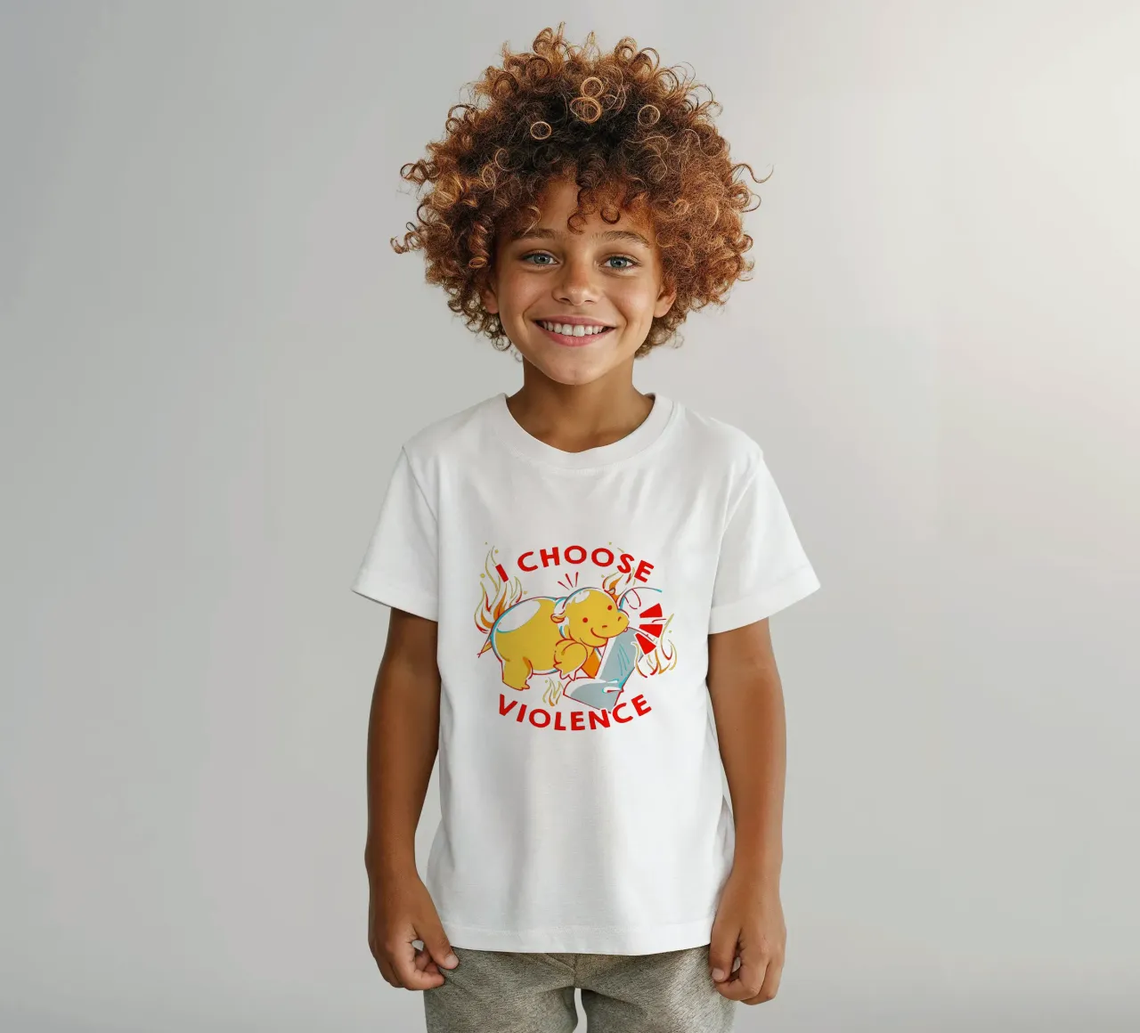 Scelgo la violenza Moo Deng t-shirt bambini da Tobe Fonseca