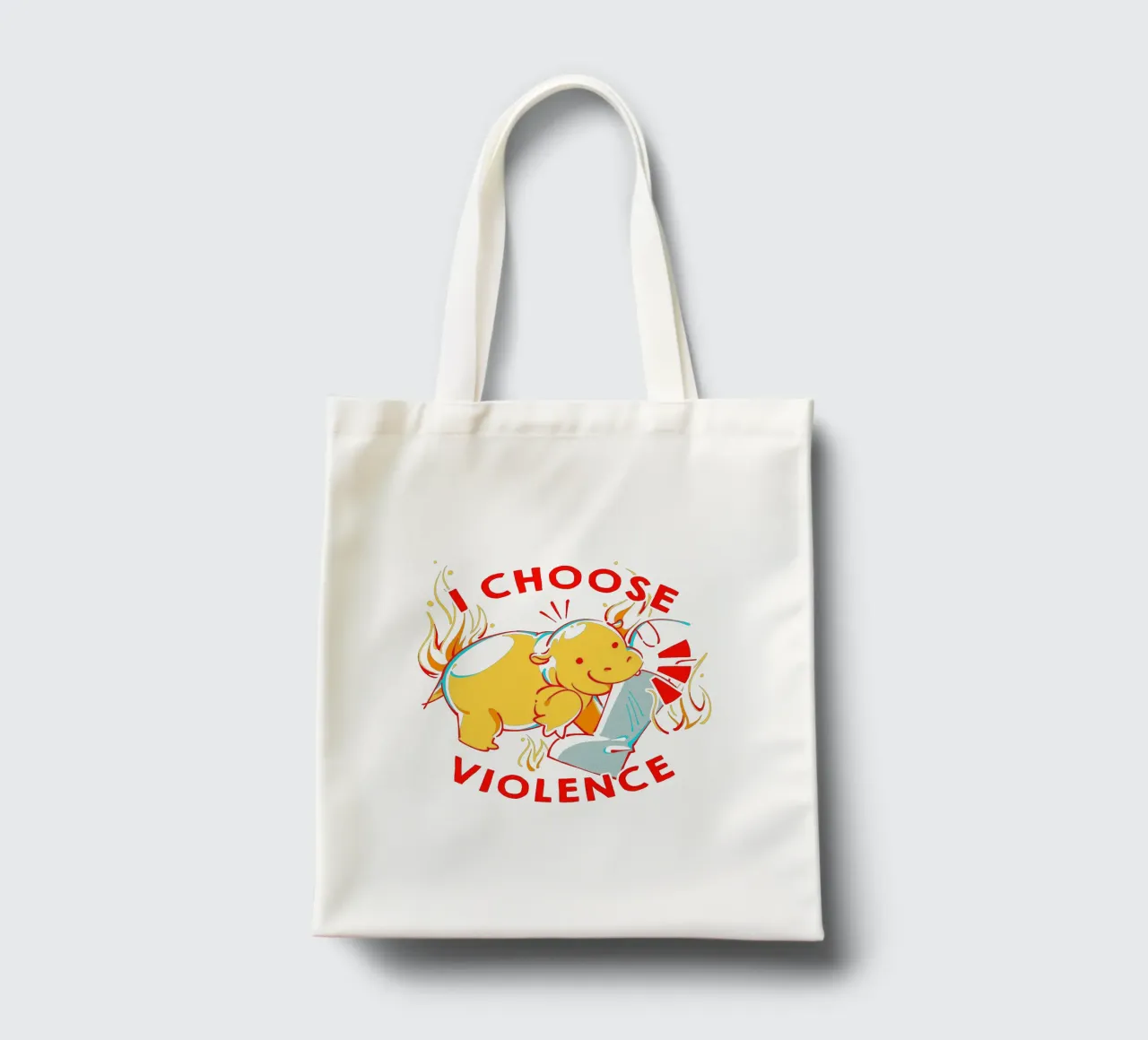 Scelgo la violenza Moo Deng borsa in juta da Tobe Fonseca