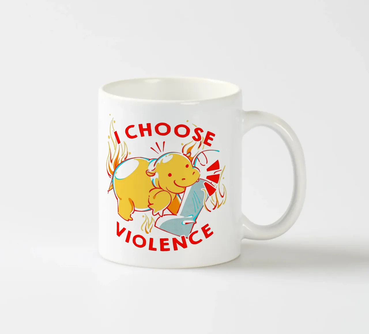 Scelgo la violenza Moo Deng tazza in ceramica da Tobe Fonseca