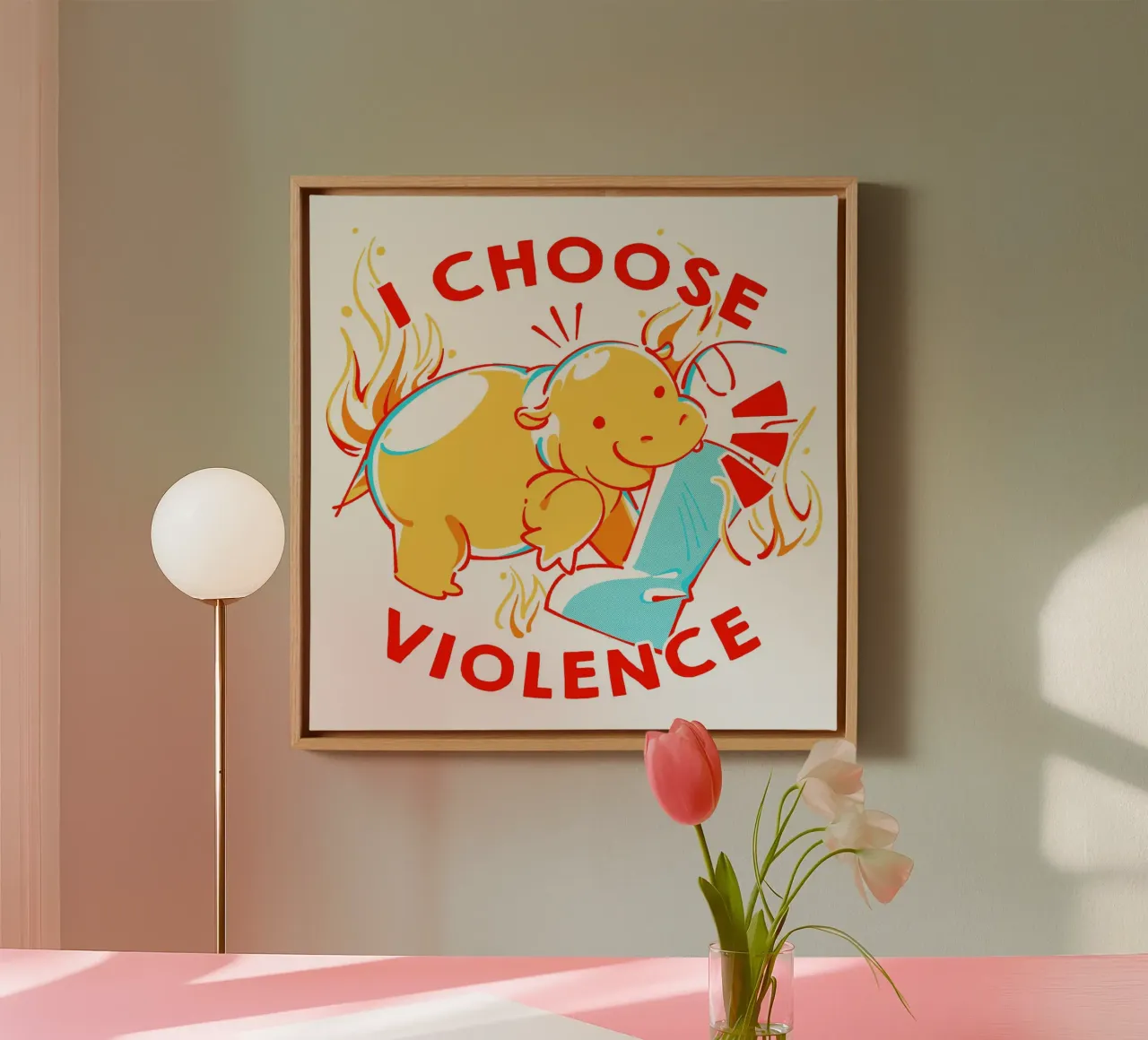 Scelgo la violenza Moo Deng tela da Tobe Fonseca