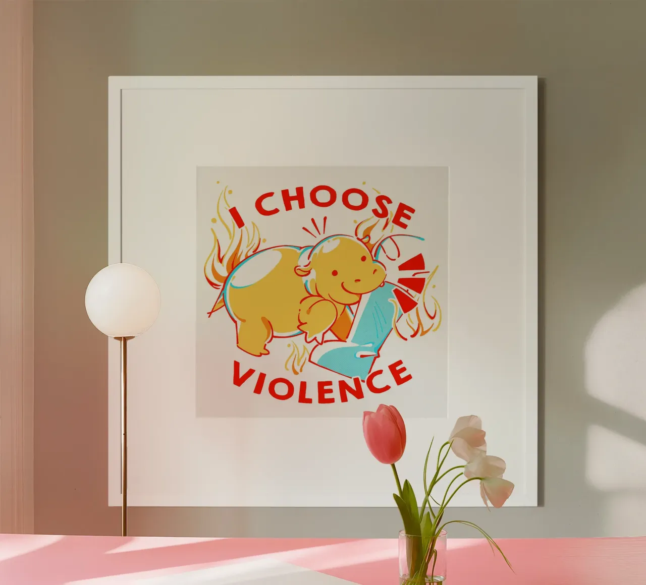 Scelgo la violenza Moo Deng carta hahnemühle da Tobe Fonseca