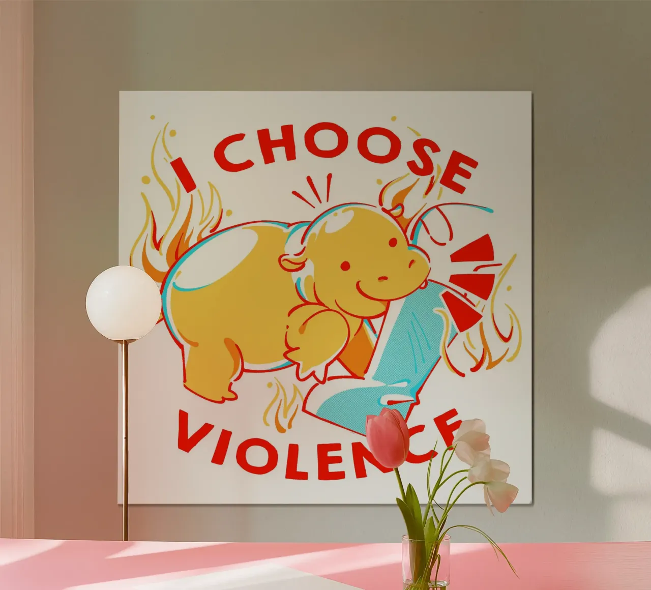 Scelgo la violenza Moo Deng carta hahnemühle da Tobe Fonseca