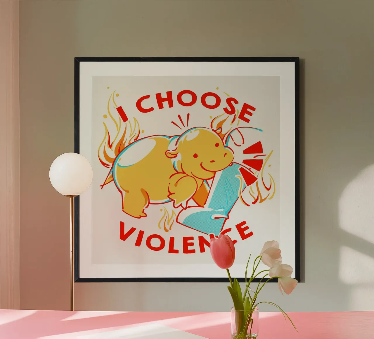 Scelgo la violenza Moo Deng carta hahnemühle da Tobe Fonseca