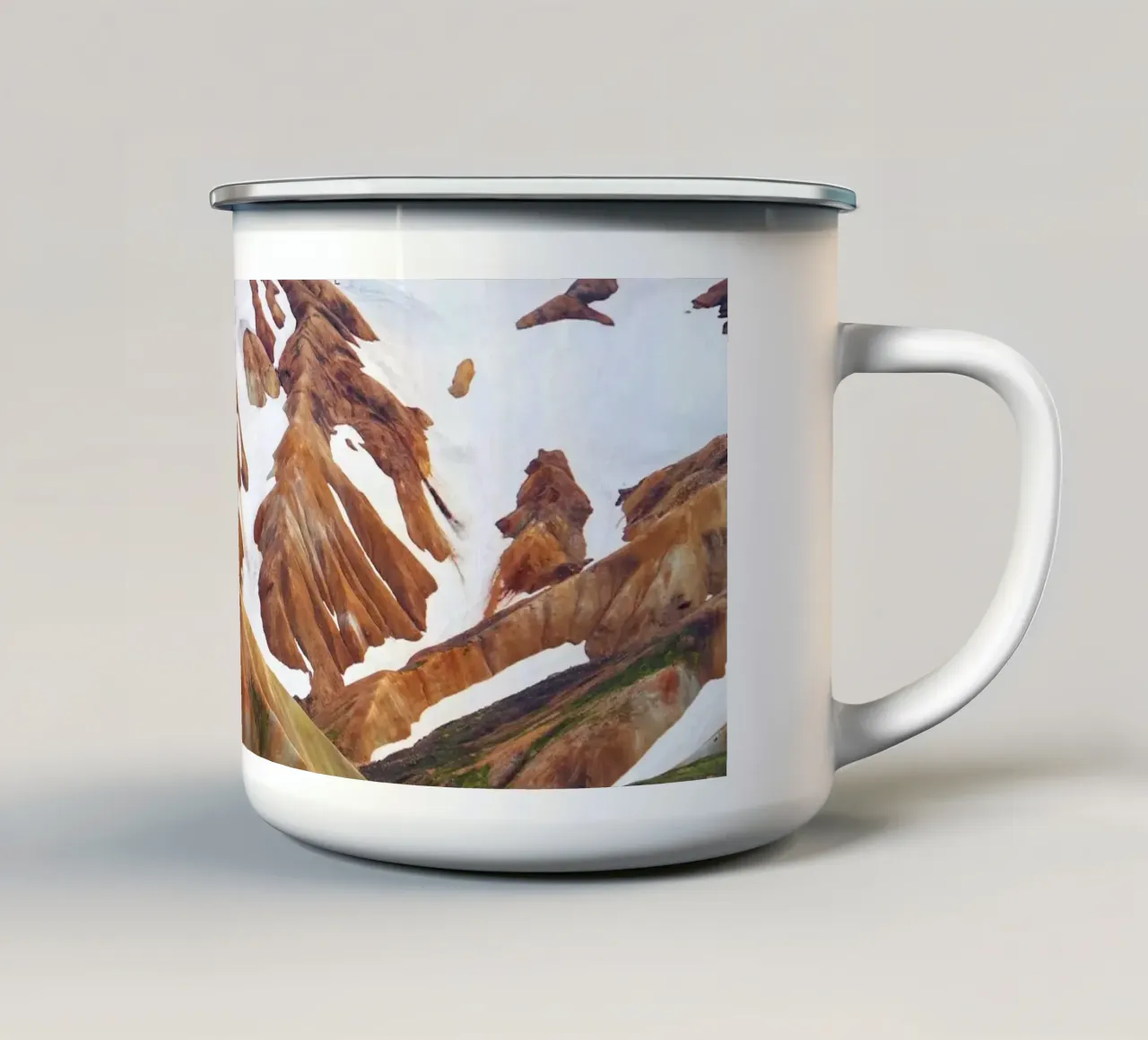 Landmannalaugar in Iceland tazza in smalto da Fjöllart