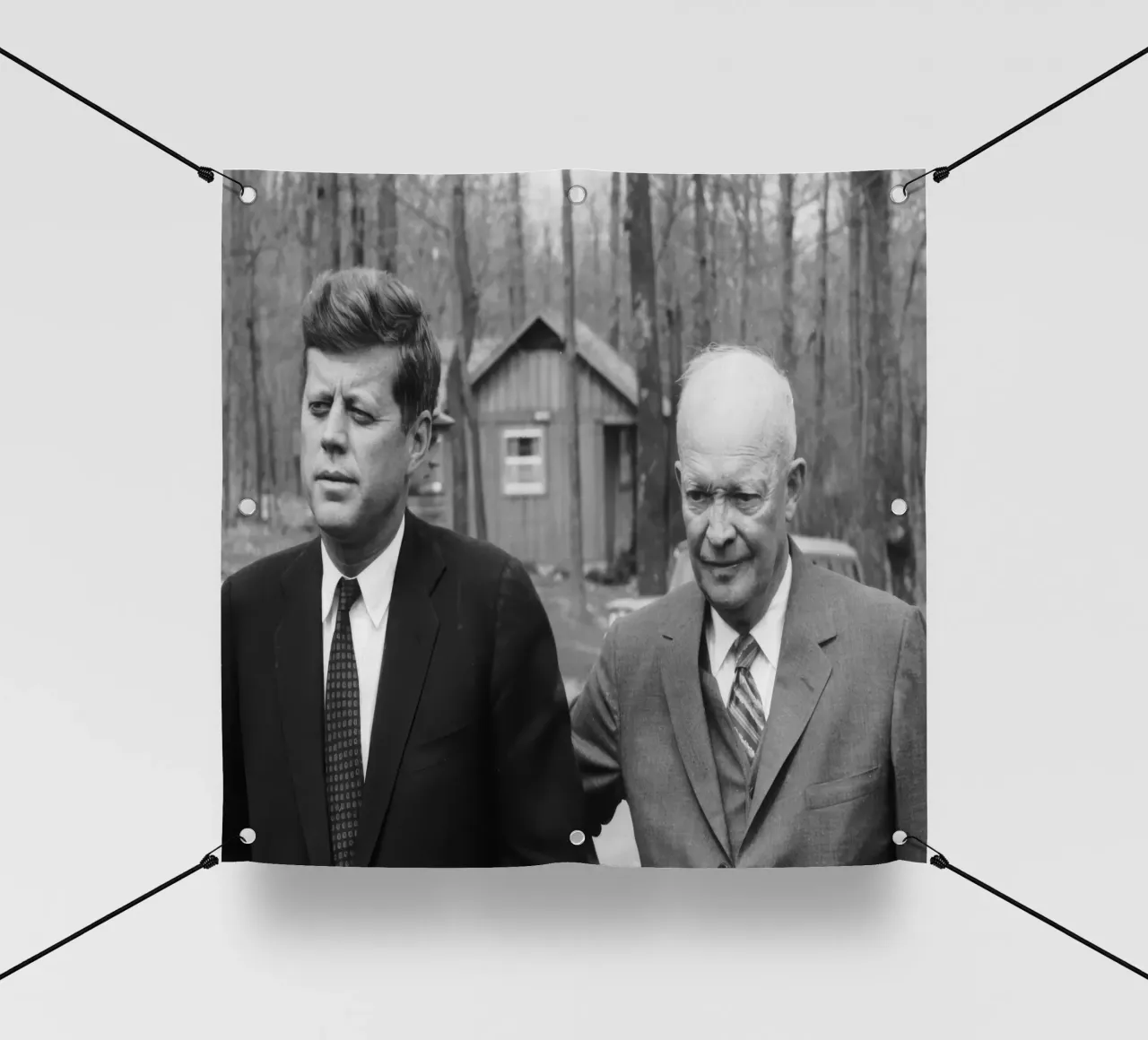 Kennedy e Eisenhower telo in pvc da vintgeseyn