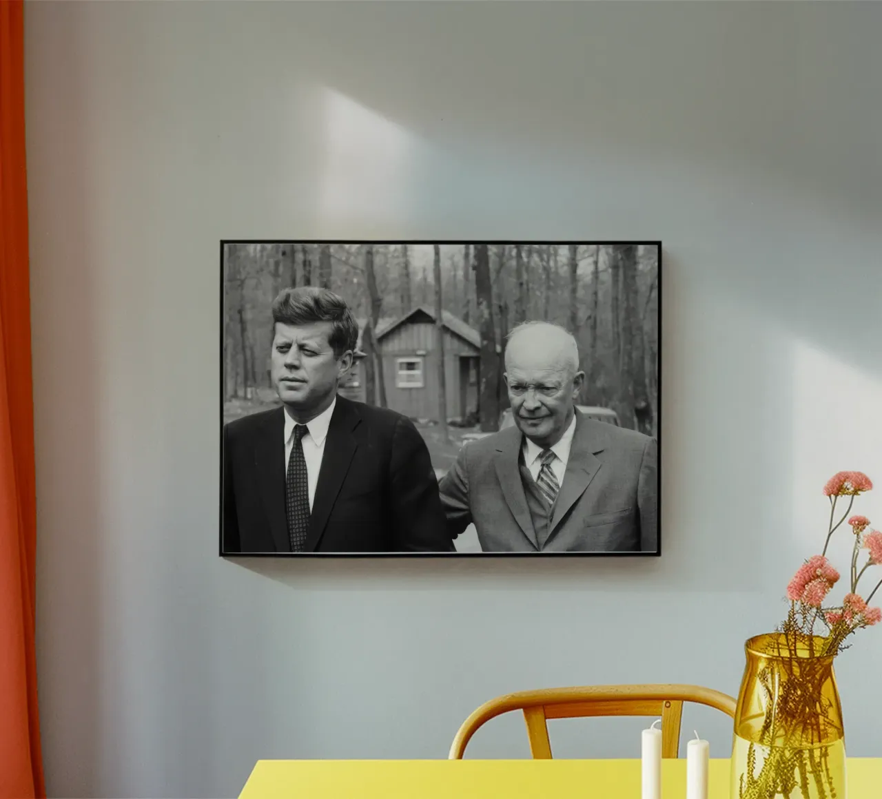 Kennedy e Eisenhower plexiglass da vintgeseyn