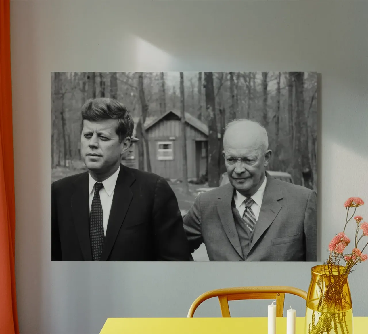 Kennedy e Eisenhower plexiglass da vintgeseyn