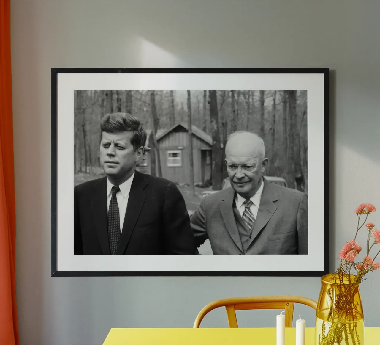 Kennedy e Eisenhower poster da vintgeseyn