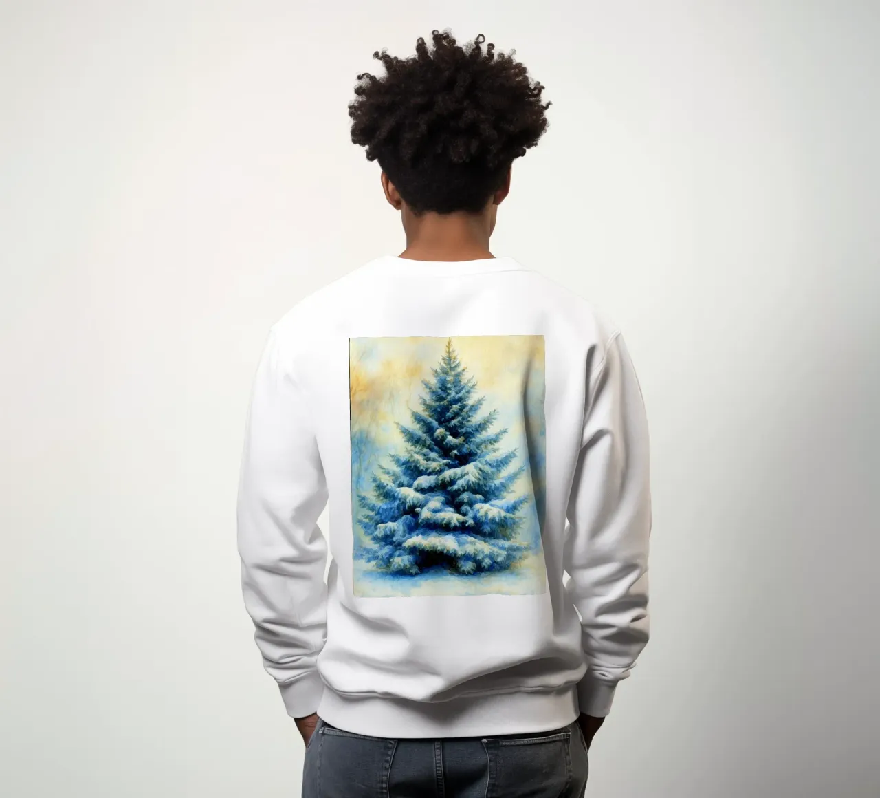 pittura dell'albero di Natale felpa da aztera