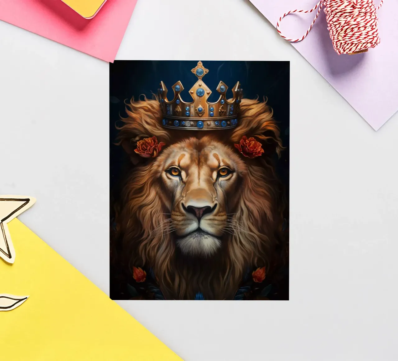 Leeuwenkoning kroon sticker van Mateo