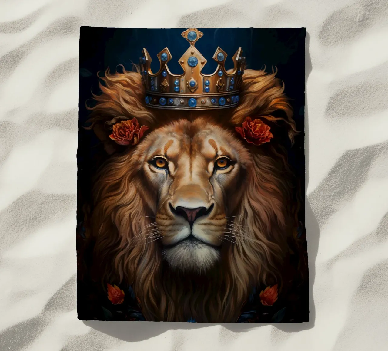 Leeuwenkoning kroon strandhanddoek van Mateo