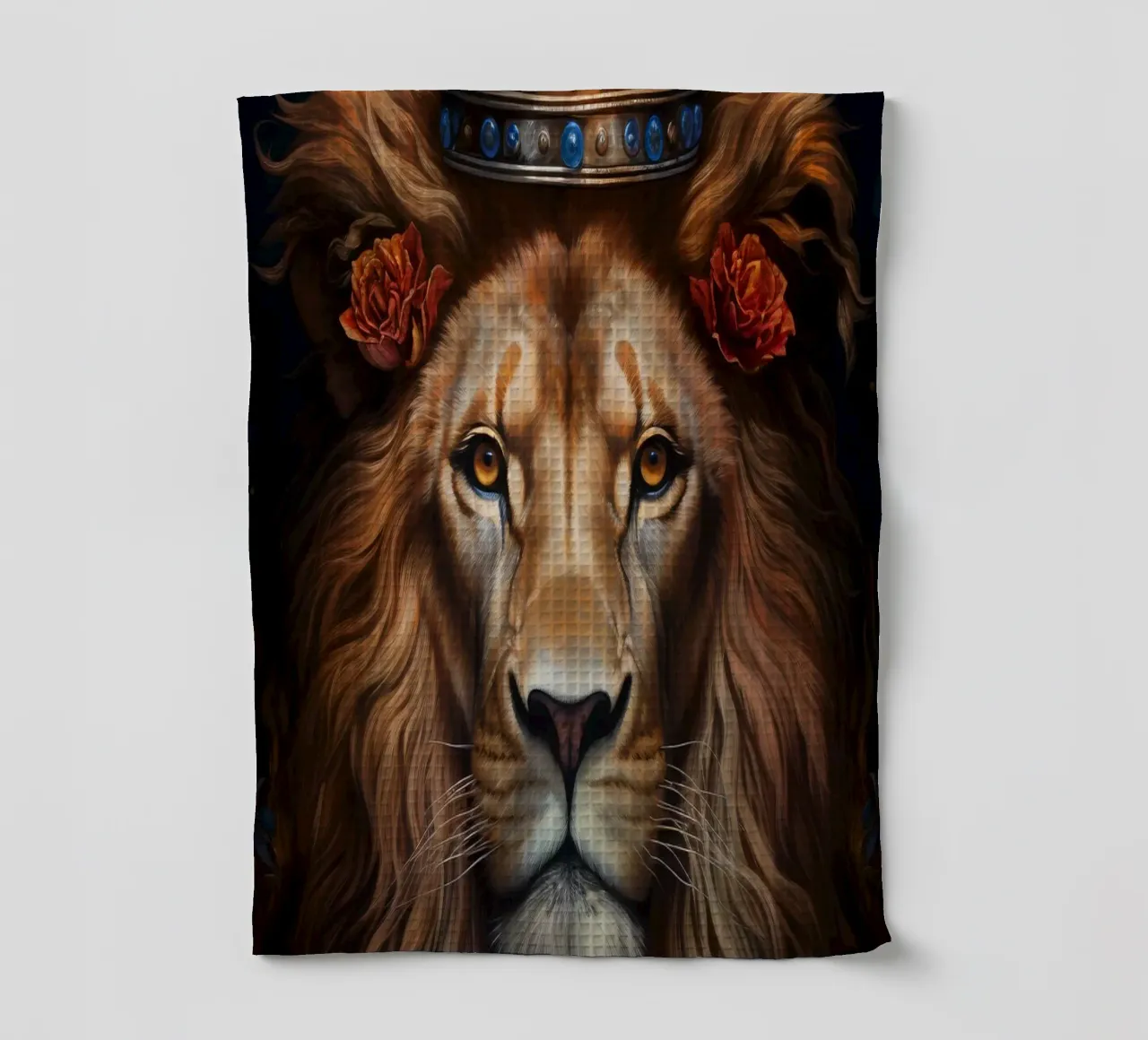 Leeuwenkoning kroon theedoek van Mateo