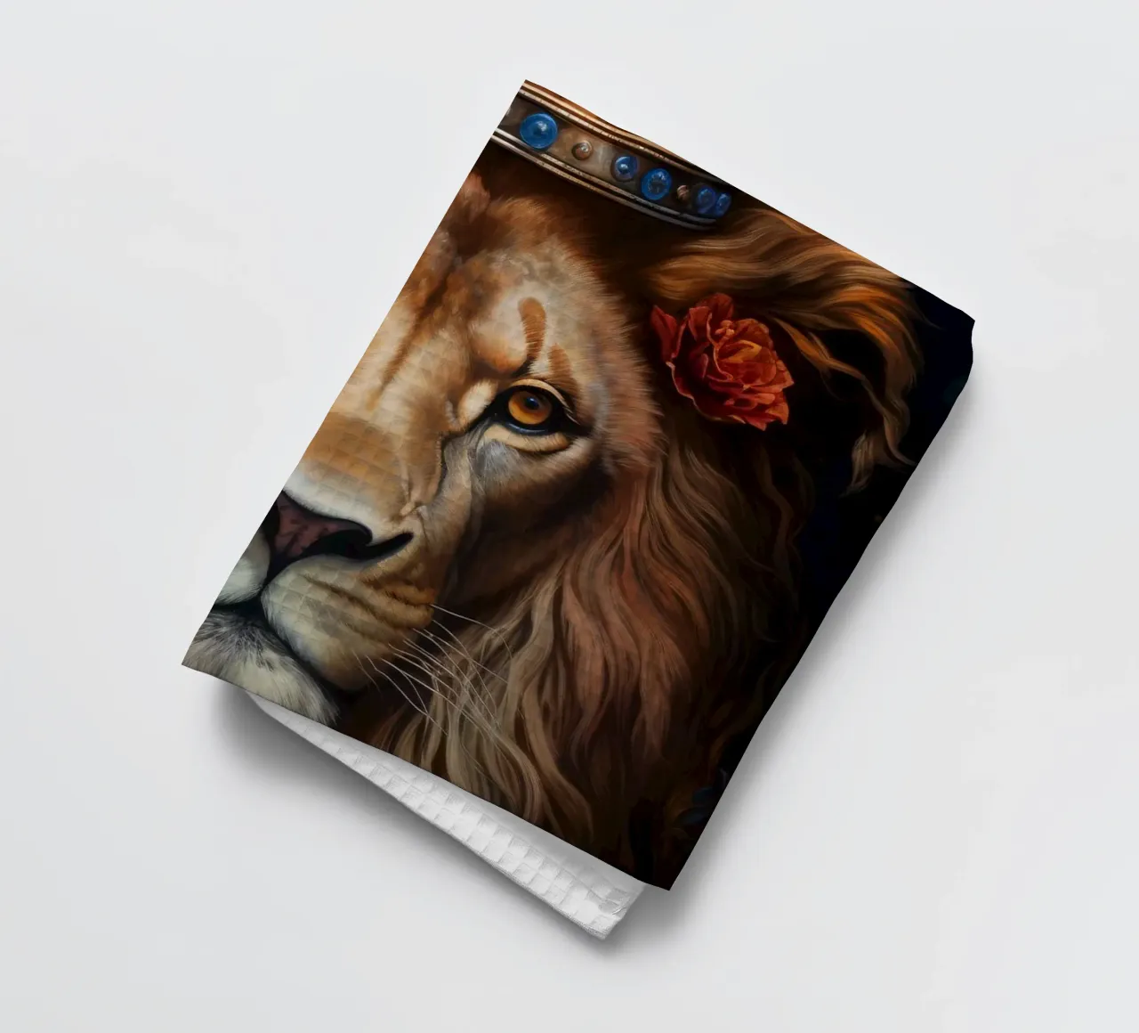 Leeuwenkoning kroon theedoek van Mateo