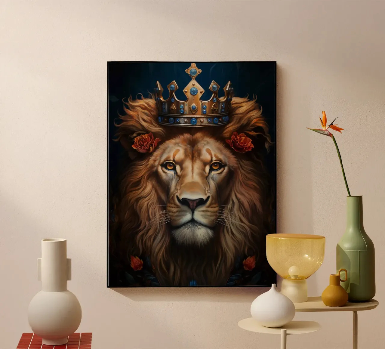 Leeuwenkoning kroon acryl van Mateo